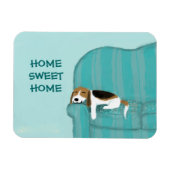 Happy Couch Dog - Zuhause Sweet Zuhause Niedlich B Magnet (Horizontal)