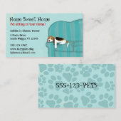 Happy Couch Hund Niedlicher Beagle Haustier Pflege Visitenkarte (Vorne/Hinten)