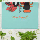 Happy Couple Crawfish Boil Party Küchentuch (Gefaltet)