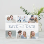 Happy Couple EDITABLE COLOR Save the Date Card Dankeskarte (Stehend Vorderseite)