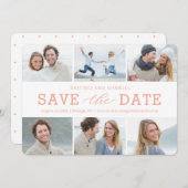 Happy Couple EDITABLE COLOR Save the Date Card Dankeskarte (Vorne/Hinten)