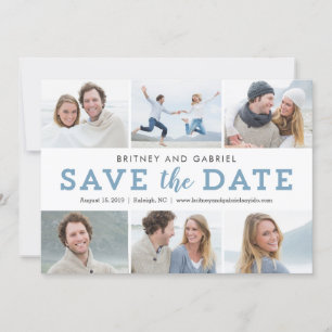 Happy Couple EDITABLE FARBE Save the Date Collage