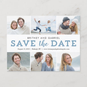 Happy Couple EDITABLE FARBE Save the Date Postcard Ankündigungspostkarte