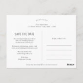 Happy Couple EDITABLE FARBE Save the Date Postcard Postkarte (Rückseite)