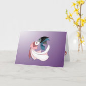 Happy Couple Fish Grußkarte Karte (Gelbe Blume)