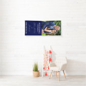Happy Couple Foto | Blue Wedding Welcome Banner (Insitu)