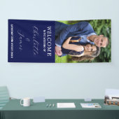 Happy Couple Foto | Blue Wedding Welcome Banner (Messe)