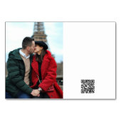 Happy Couple Foto Sharing QR Code Tischnummer (Rückseite)