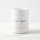 Happy Couple Geometric Watercolor Muster Kaffeetasse (Mittel)