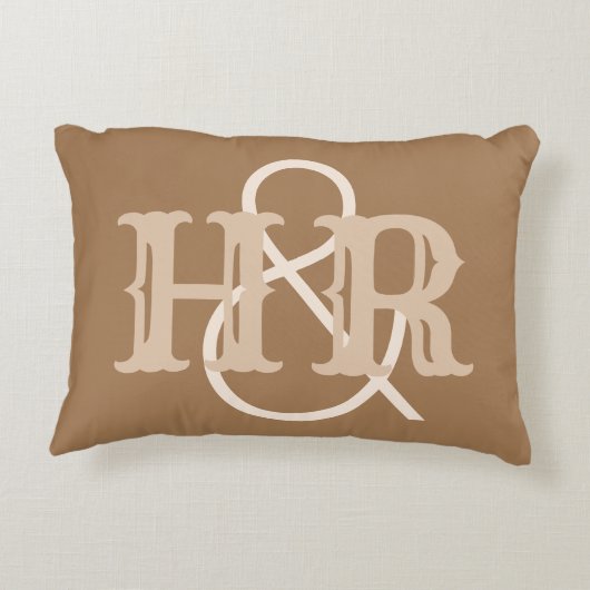 Happy Couple Initials on a Accent Pillow Dekokissen (Rückseite)