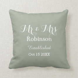 Happy Couple Mr + Mrs. Personalisiert Wedding Kissen