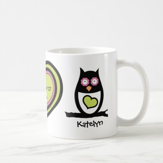 Happy Couple Owl Pair Tasse (Rechts)