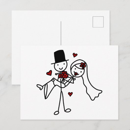 Happy Couple Postkarte (Vorne/Hinten)