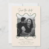 Happy Couple Save the Date Hochzeitsankündigung (Vorderseite)