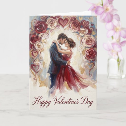 Happy Couple Valentine Card Karte (Orchidee)