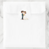 Happy Couple Wedding Sticker (Tasche)
