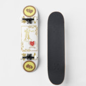 Happy Couples tanzen Valentinvektordesign Skateboard (Vorne)