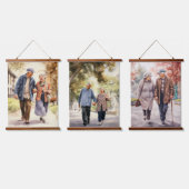 Happy Couples Wandteppich Mit Holzrahmen (Dreifach)