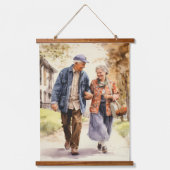 Happy Couples Wandteppich Mit Holzrahmen (Vorderseite)