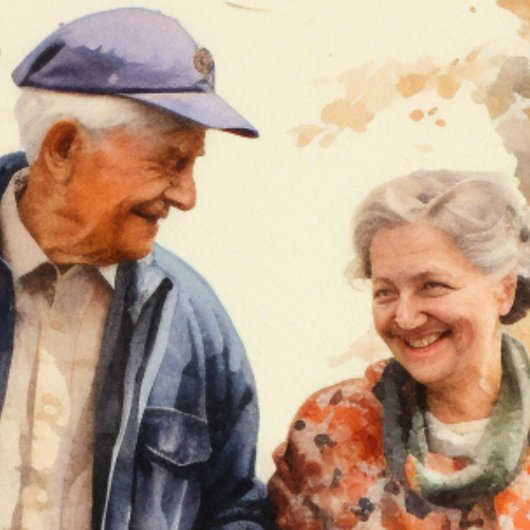 Happy Couples Wandteppich Mit Holzrahmen