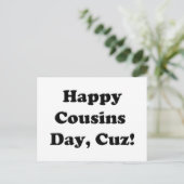 Happy Cousins Day Postkarte (Stehend Vorderseite)