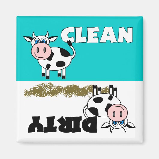Happy Cow Clean / Dirty Geschirrspüler Magnet (Vorne)
