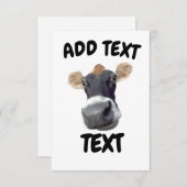 Happy Cow Face Dankeskarte (Vorne/Hinten)