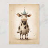 Happy Cow Illustration Postkarte (Vorderseite)
