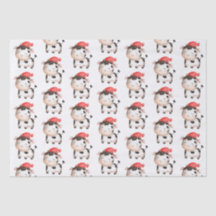 Happy Cow in einem Niedlichen Red Hat