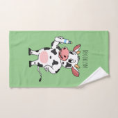 Happy Cow mit Babyflasche Cartoon Badhandtuch Set (Handtuch)