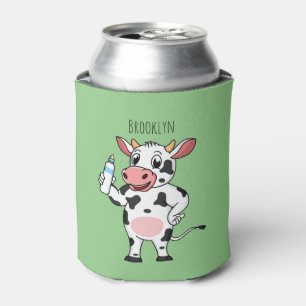Happy Cow mit Babyflasche Cartoon Dosenkühler
