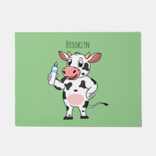 Happy Cow mit Babyflasche Cartoon  Fußmatte