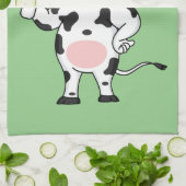 Happy Cow mit Babyflasche Cartoon Geschirrtuch (Gefaltet)