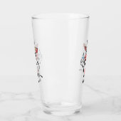 Happy Cow mit Babyflasche Cartoon Glas (Links)