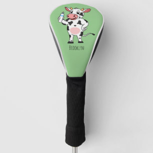 Happy Cow mit Babyflasche Cartoon Golf Headcover