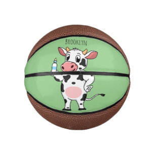 Happy Cow mit Babyflasche Cartoon Mini Basketball