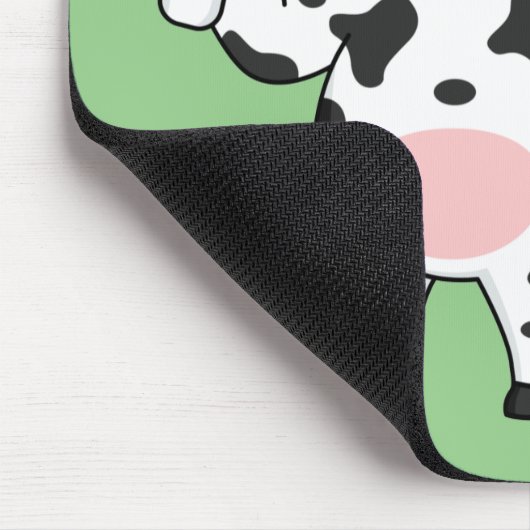 Happy Cow mit Babyflasche Cartoon Mousepad (Ecke)