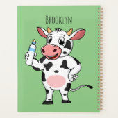 Happy Cow mit Babyflasche Cartoon Planer (Rückseite)