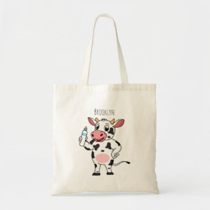 Happy Cow mit Babyflasche Cartoon Tragetasche