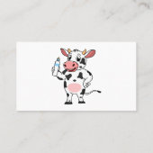 Happy Cow mit Babyflasche Cartoon Visitenkarte (Rückseite)