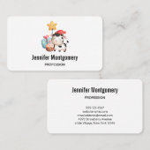 Happy Cow mit Cake & Presence Party Visitenkarte (Vorne/Hinten)