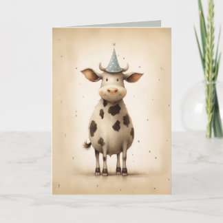 Happy Cow Party Hat Einladung