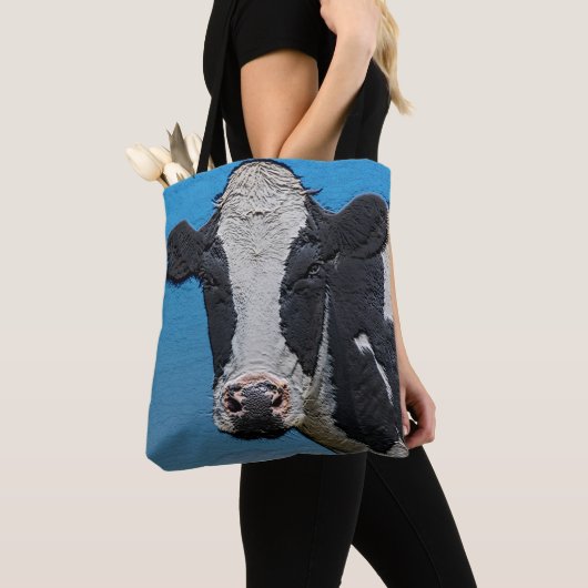 Happy Cow Portrait Tasche (Von Nahem)