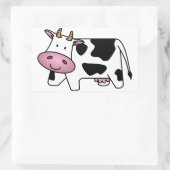 Happy Cow Rechteckiger Aufkleber (Tasche)