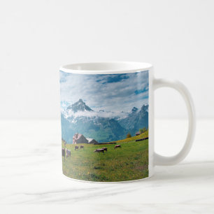 Happy Cows on Farm in Switzerland Kaffeetasse