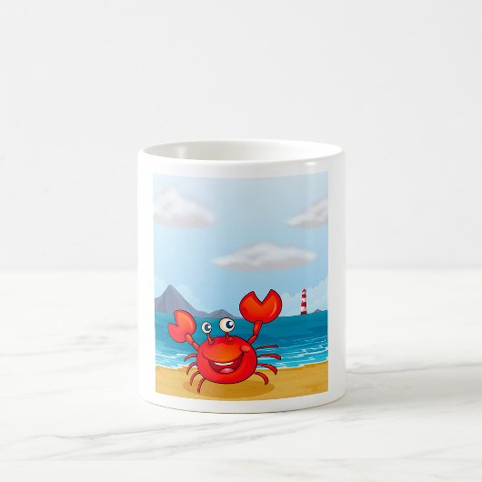 Happy Crab am Strand Kaffeetasse