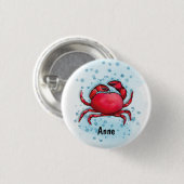 Happy Crab Button (Vorne & Hinten)