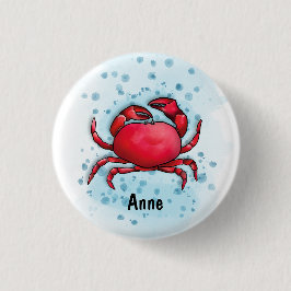 Happy Crab Button