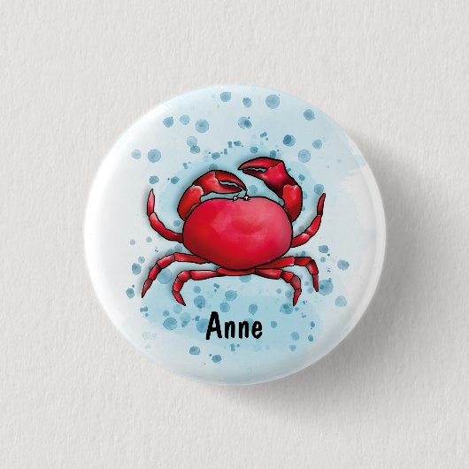 Happy Crab Button (Vorderseite)