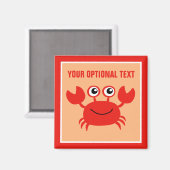 Happy Crab Custom Magnet (Vorderseite/Rückseite)